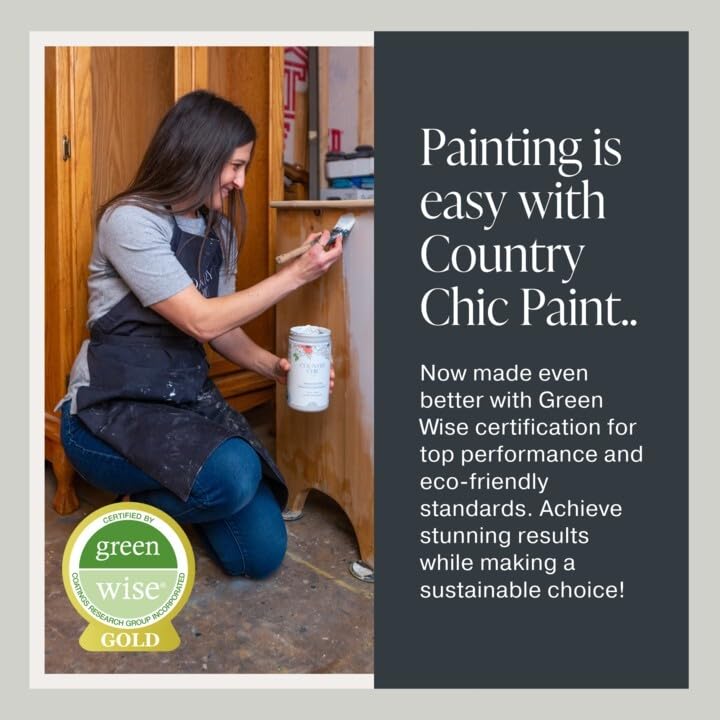 Country Chic Paint Country Chic All-in-One Chalk Paint for Furniture, Cabinets, Home Decor, Eco-Friendly, Matte Finish, Built-In Primer & Top Coat for Wood, Metal - Whoop-de-do (Bright Teal) - Pint 16 oz (475 ml) - Image 5